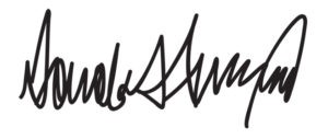 Illegible signature - Donald Trump