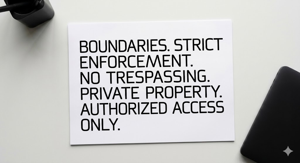 8b74f281-c27b-408c-950a-2ad8a876d194 Graphology FAQ example: A handwriting sample written in stark, printed capital letters emphasizing strict boundaries and enforcement.