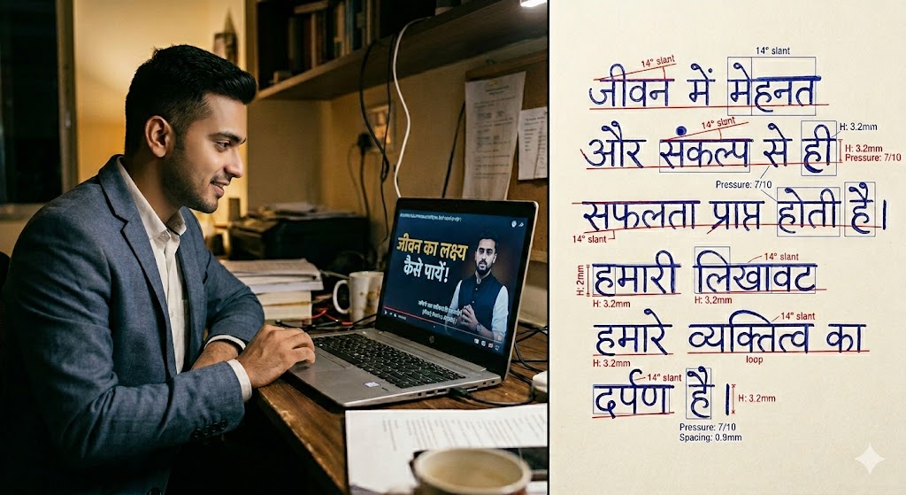 hindi 4 हस्तलिपि विज्ञान के तकनीकी मापदंडों के आधार पर हिंदी लिखावट का गहन अध्ययन