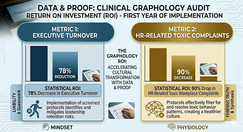 statistical return on investment showing decreased turnover after utilizing handwriting analysis services.